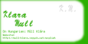 klara mull business card